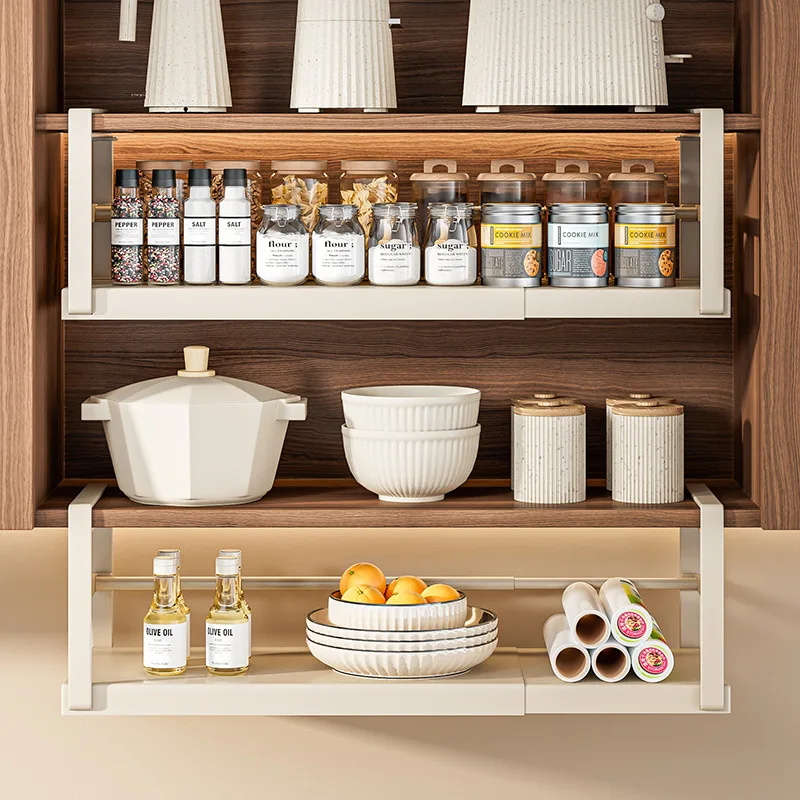 Multi-functional Retractable kitchen rack, layered hanging basket, hanging shelf under hanging cabinet
Multi-functional Retractable kitchen rack, layered hanging basket, hanging shelf under hanging cabinet