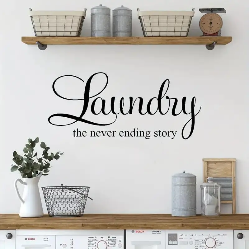 1pc Laundry The Never Ending Story Wall Sticker Washer Dry Family Quote Wall Decal Laundry Wash Room Vinyl Home Decor
1pc Laundry The Never Ending Story Wall Sticker Washer Dry Family Quote Wall Decal Laundry Wash Room Vinyl Home Decor