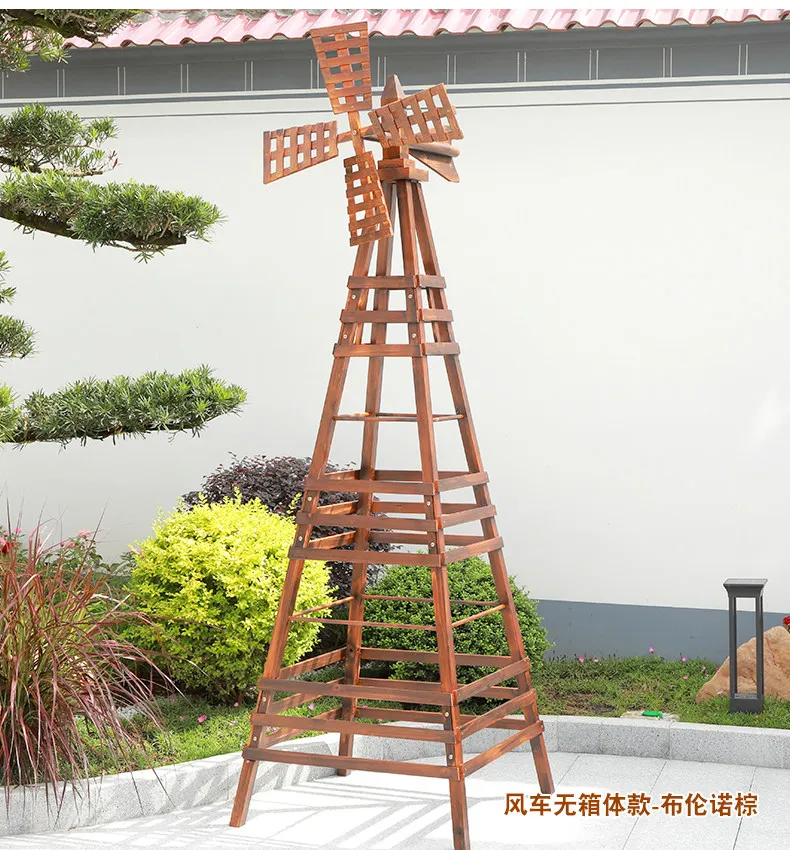 Outdoor preservative wood windmill solid wood flower stand outdoor wood floor-to-ceiling plant corner courtyard climbing
Outdoor preservative wood windmill solid wood flower stand outdoor wood floor-to-ceiling plant corner courtyard climbing