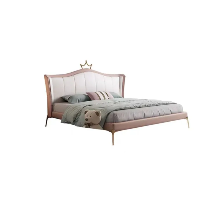 Modern Minimalist Children's Bedroom Girls Crown Princess Pink Maiden Leather Bed
Modern Minimalist Children's Bedroom Girls Crown Princess Pink Maiden Leather Bed
