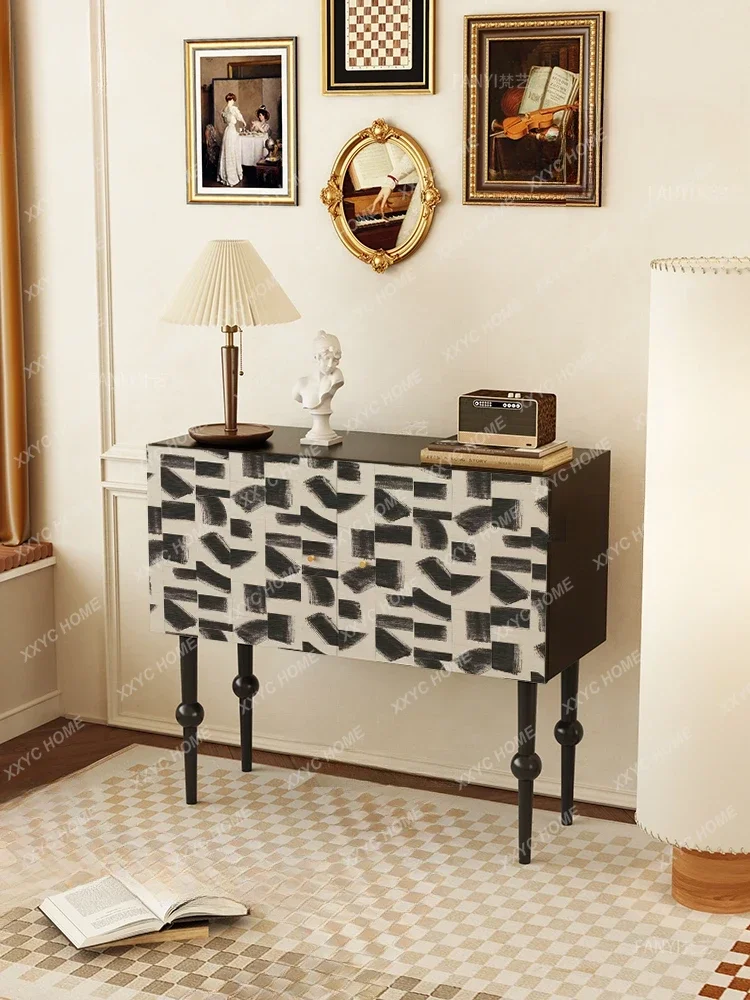 ZH cream style dining side cabinet small apartment living room solid wood locker
ZH cream style dining side cabinet small apartment living room solid wood locker