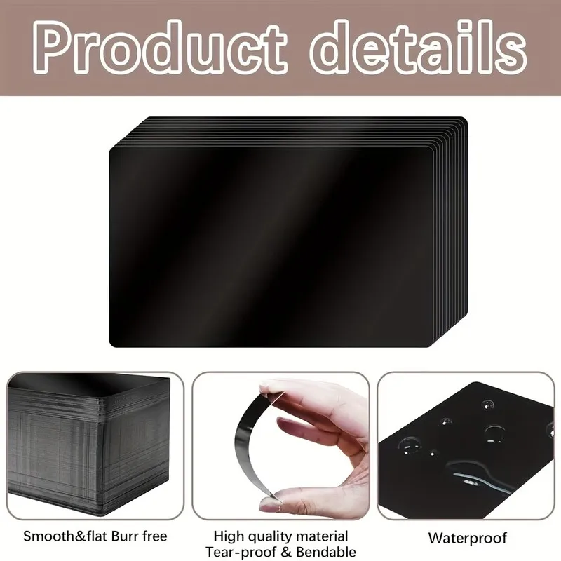 82pcs Black Modern Style Aluminum Card Contemporary Plate Durable Alloy Sheet for Simple Modern Occasion Application
82pcs Black Modern Style Aluminum Card Contemporary Plate Durable Alloy Sheet for Simple Modern Occasion Application