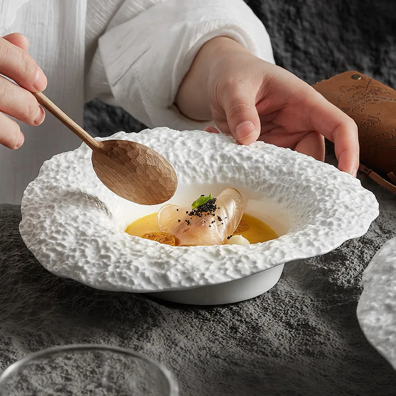 Rock straw hat bowl pasta plate ceramic salad plate home mushroom soup plate deep plate high-grade club plate
Rock straw hat bowl pasta plate ceramic salad plate home mushroom soup plate deep plate high-grade club plate