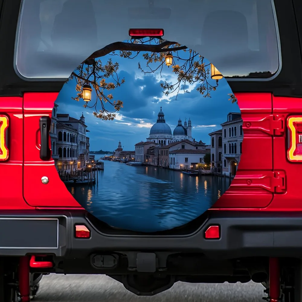 River Landscape Tire Cover Polyester Protective Spare Wheel Cover for SUV Truck
River Landscape Tire Cover Polyester Protective Spare Wheel Cover for SUV Truck