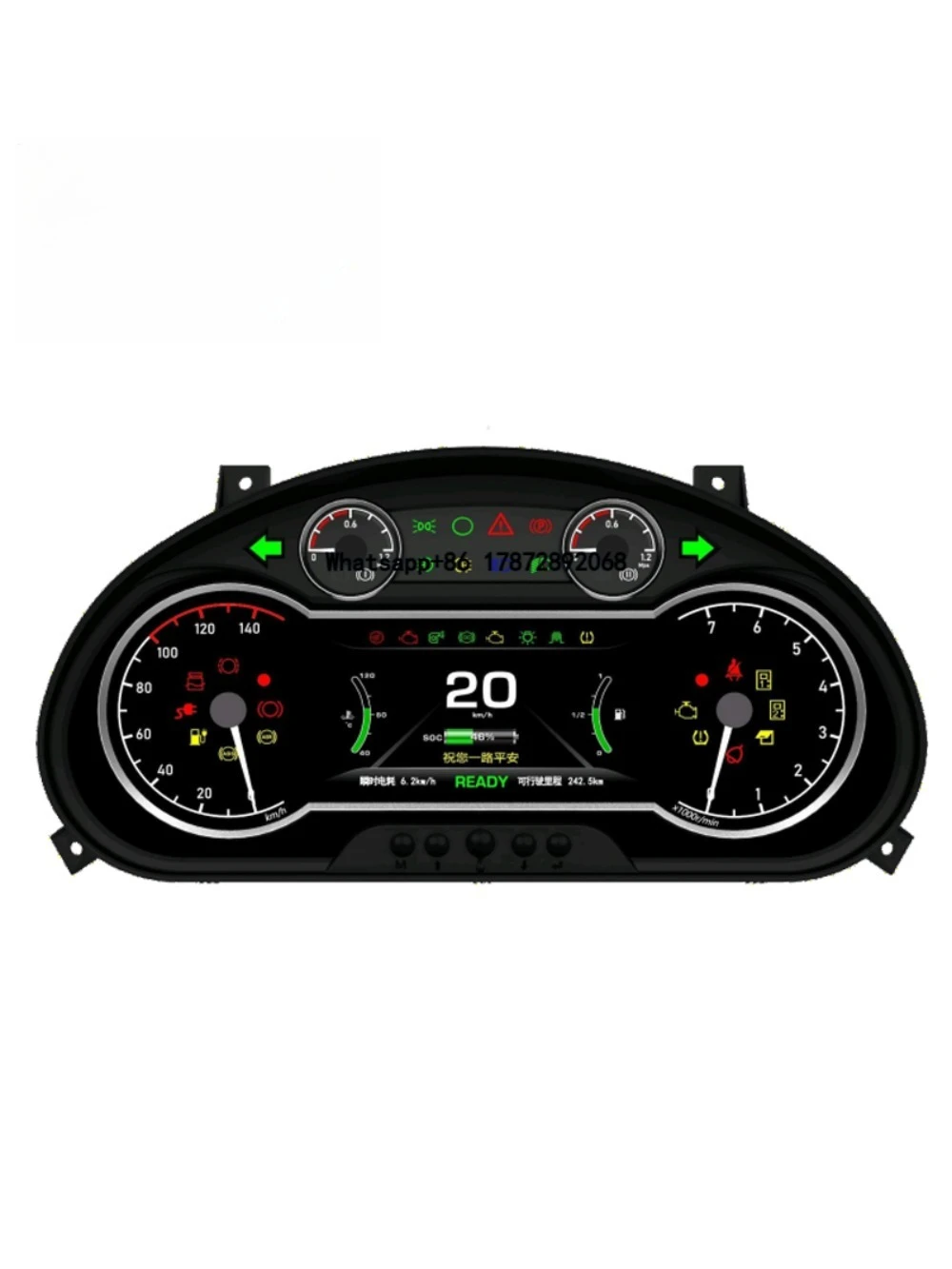 Auto Meter Display Color Screen Dashboard Instrument Panel for Electric Vehicle
Auto Meter Display Color Screen Dashboard Instrument Panel for Electric Vehicle