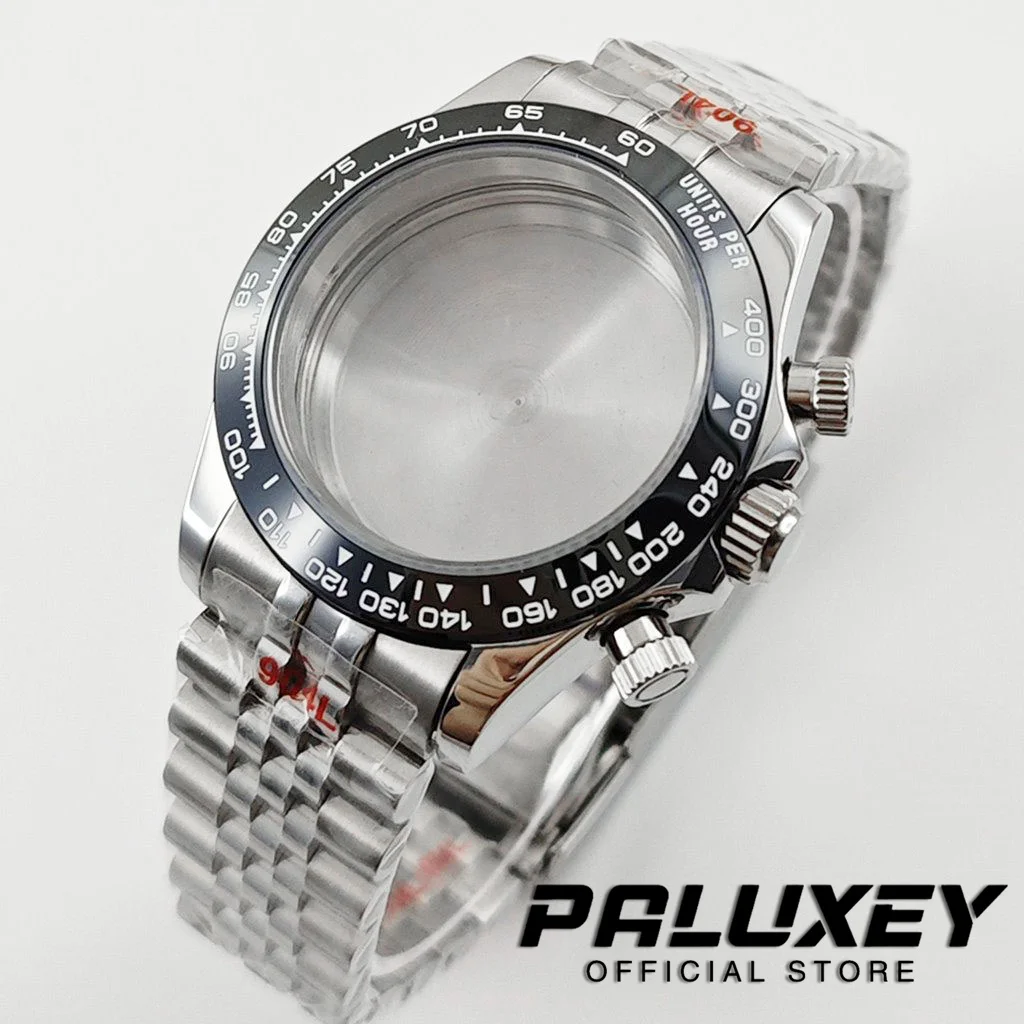 40mm VK63 Watch Case Stainless Steel Sapphire Crystal Waterproof Case VK64 Movement For Daytona With Glide Lock Clasp Bracelet
40mm VK63 Watch Case Stainless Steel Sapphire Crystal Waterproof Case VK64 Movement For Daytona With Glide Lock Clasp Bracelet