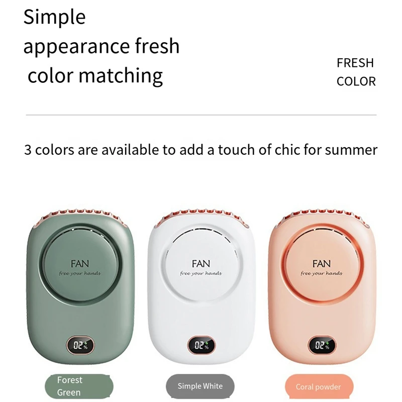 Portable Hanging Neck Fan, 2000Mah Wearable Mini Fan, Battery Operated USB Rechargeable 3 Speed Air Cooler
Portable Hanging Neck Fan, 2000Mah Wearable Mini Fan, Battery Operated USB Rechargeable 3 Speed Air Cooler