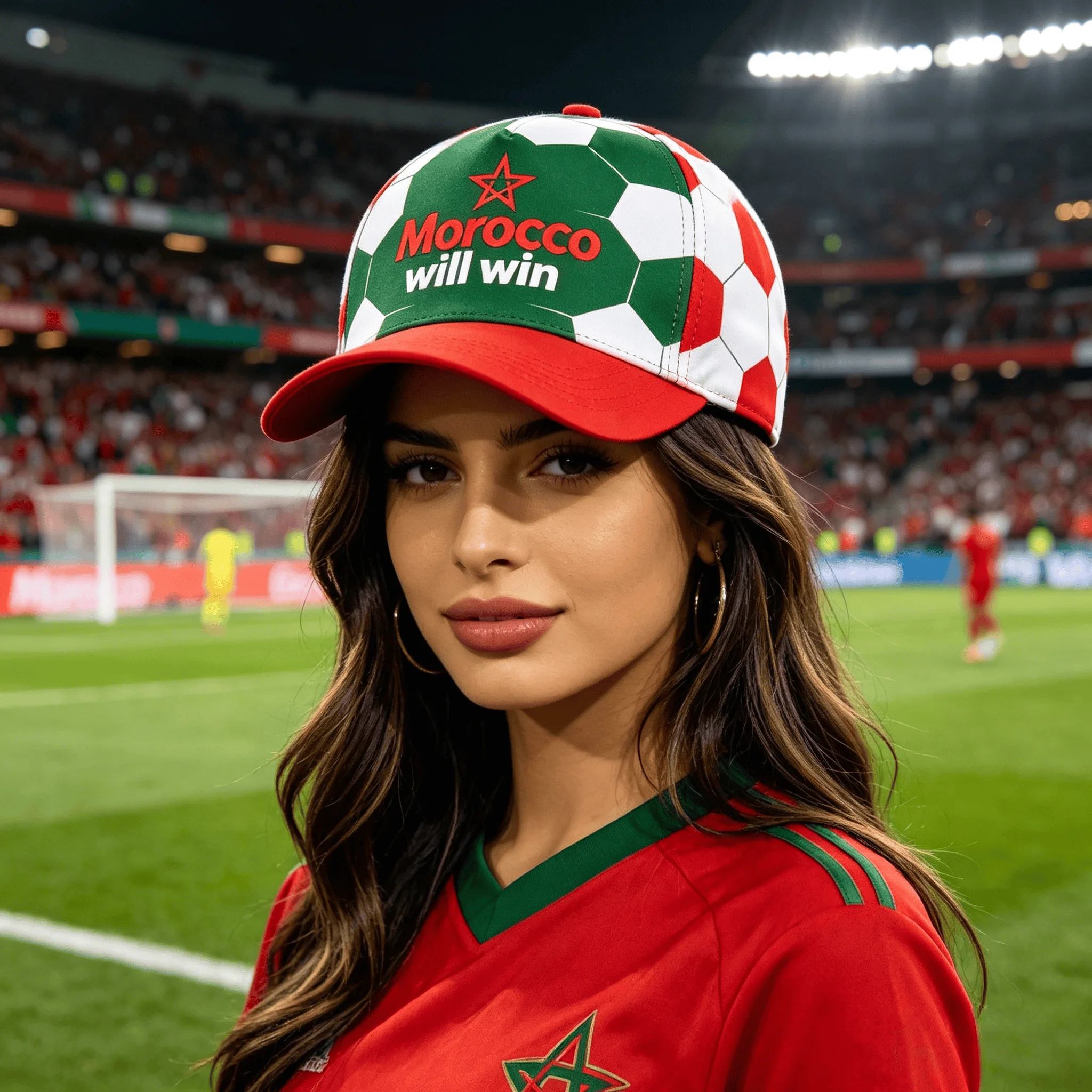 Morocco National Flag Themed Baseball Cap, Unisex Casual Breathable Sun Hat with "Morocco for The Win" Print for Daily
Morocco National Flag Themed Baseball Cap, Unisex Casual Breathable Sun Hat with "Morocco for The Win" Print for Daily