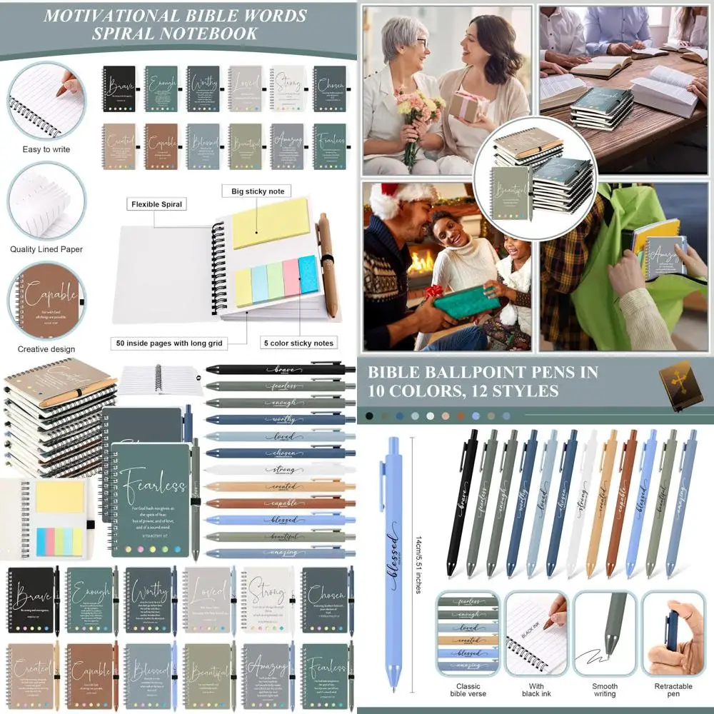 Bulk Inspirational Christian Prayer Journals with Bible Pen - 144 Pcs, Perfect for Church, Sunday School, and Holiday Gifts
Bulk Inspirational Christian Prayer Journals with Bible Pen - 144 Pcs, Perfect for Church, Sunday School, and Holiday Gifts