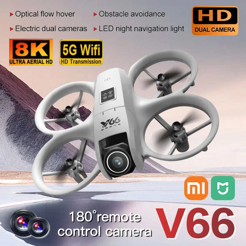 XIAOMI MIJIA V66 Mini Drone WiFi FPV RC Dron 180° Flip Remote Control 8K Profession HD Wide Angle Camera Foldable Toy for Kids
XIAOMI MIJIA V66 Mini Drone WiFi FPV RC Dron 180° Flip Remote Control 8K Profession HD Wide Angle Camera Foldable Toy for Kids
