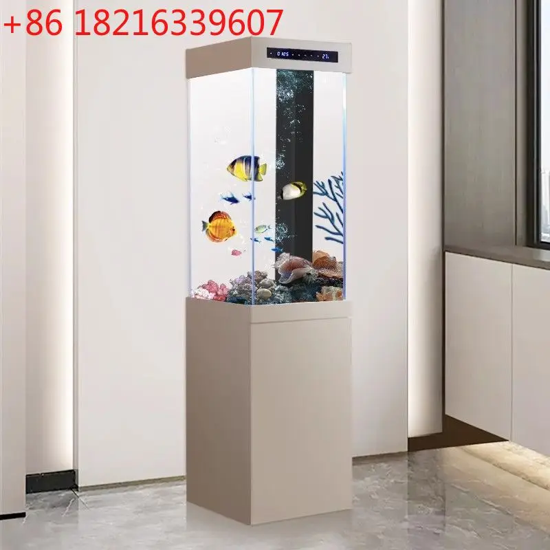 Goldfish tank living room floor to wall household ultra-white glass vertical
Goldfish tank living room floor to wall household ultra-white glass vertical