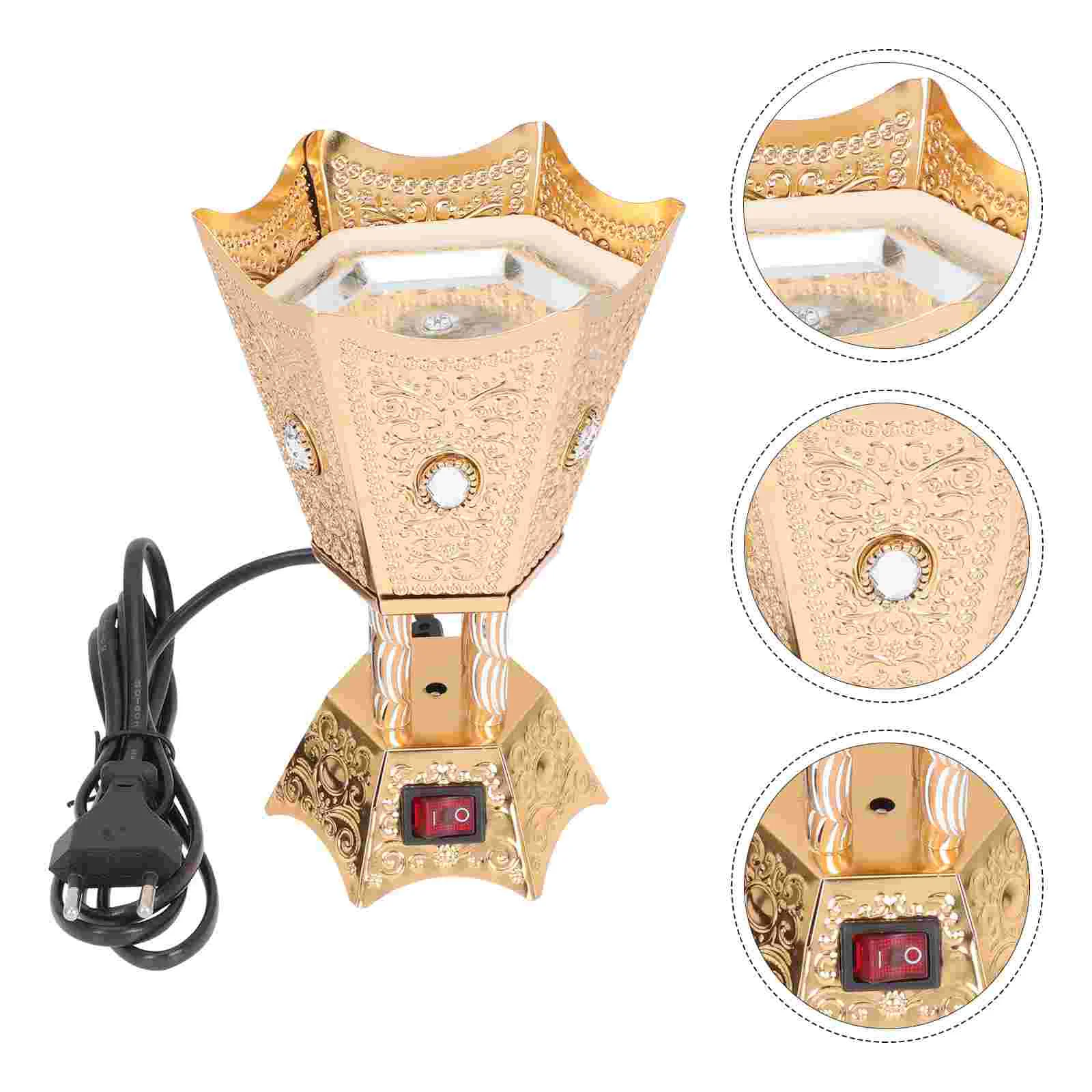 Arabian Censer Incense Burner Iron Metal Craft Tabletop Ornament Fall Electric Electronic Holder
Arabian Censer Incense Burner Iron Metal Craft Tabletop Ornament Fall Electric Electronic Holder