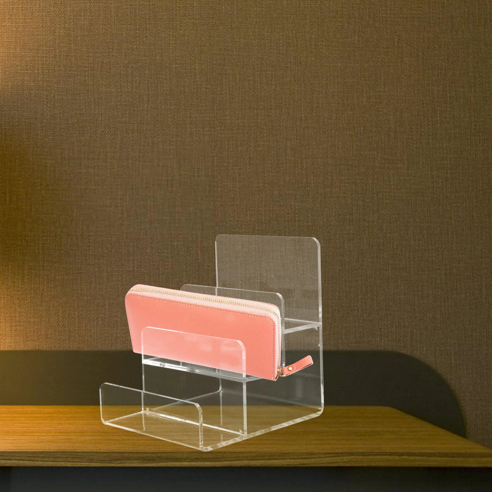 Multi Layer Acrylic Display Rack Wallet Holder Stand for Purse Jewelry Glasses Transparent Storage Organizer Shelf
Multi Layer Acrylic Display Rack Wallet Holder Stand for Purse Jewelry Glasses Transparent Storage Organizer Shelf