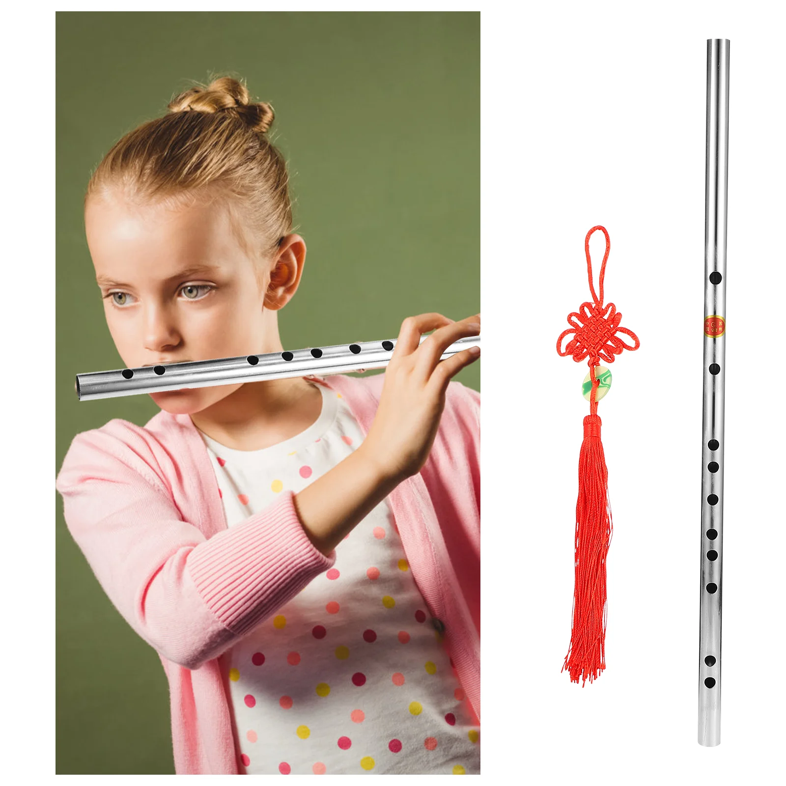 Chinese Woodwind Instrument Stainless Steel Flute Musical Instruments Sturdy Thick Section Silver
Chinese Woodwind Instrument Stainless Steel Flute Musical Instruments Sturdy Thick Section Silver