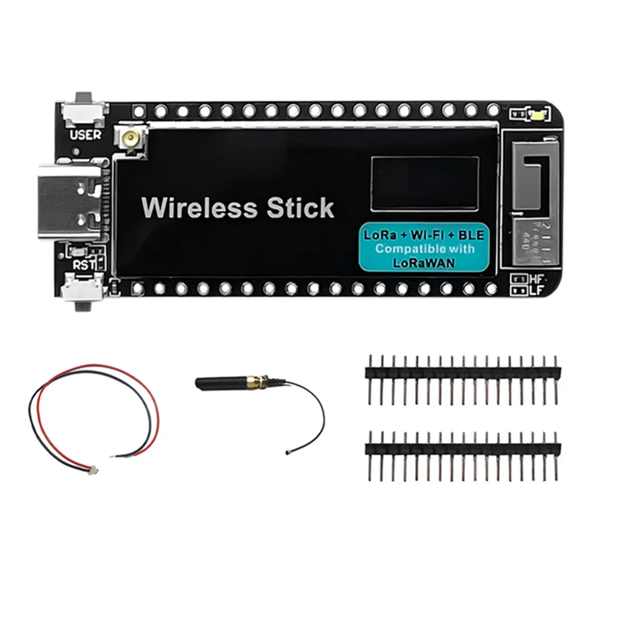 AB20-ESP32-S3 Wireless Stick V3 863-928MHz LoRa WIFI Bluetooth Development Board with 0.49-Inch OLED Screen
AB20-ESP32-S3 Wireless Stick V3 863-928MHz LoRa WIFI Bluetooth Development Board with 0.49-Inch OLED Screen