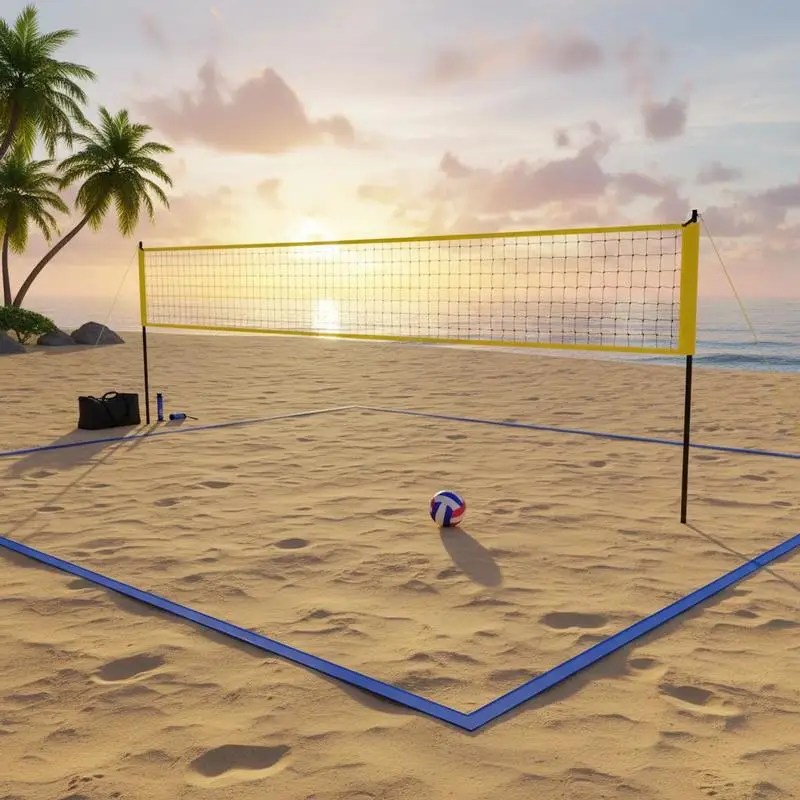 Professional Athletics Netting Kit 32'x3' For Backyard Beach Lawn, Adjustable Height Alloy Steel Poles PVC Volleyball Manual Pump Portable Carrying Bag Heavy Duty Mesh Boundary Line Accessory Set
Professional Athletics Netting Kit 32'x3' For Backyard Beach Lawn, Adjustable Height Alloy Steel Poles PVC Volleyball Manual Pump Portable Carrying Bag Heavy Duty Mesh Boundary Line Accessory Set