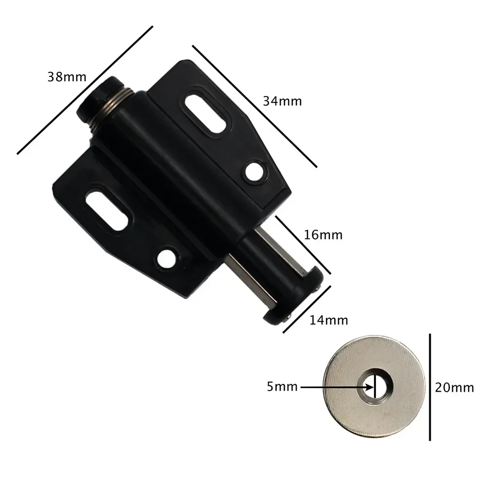 Magnetic Push To Open Touch Latch Parts Accessaries Black Cabinet Cupboard Drawer Hardware Kitchen Latch Catch
Magnetic Push To Open Touch Latch Parts Accessaries Black Cabinet Cupboard Drawer Hardware Kitchen Latch Catch
