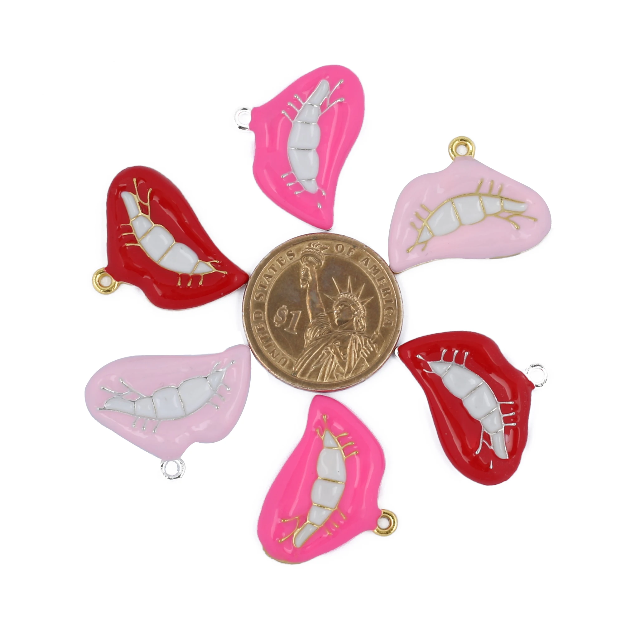 20Pcs/Lot Drop Oil Lip Charms Pendant For Necklace Bracelet Keychain Jewelry Making Accessories Wholesale LIPC004
20Pcs/Lot Drop Oil Lip Charms Pendant For Necklace Bracelet Keychain Jewelry Making Accessories Wholesale LIPC004