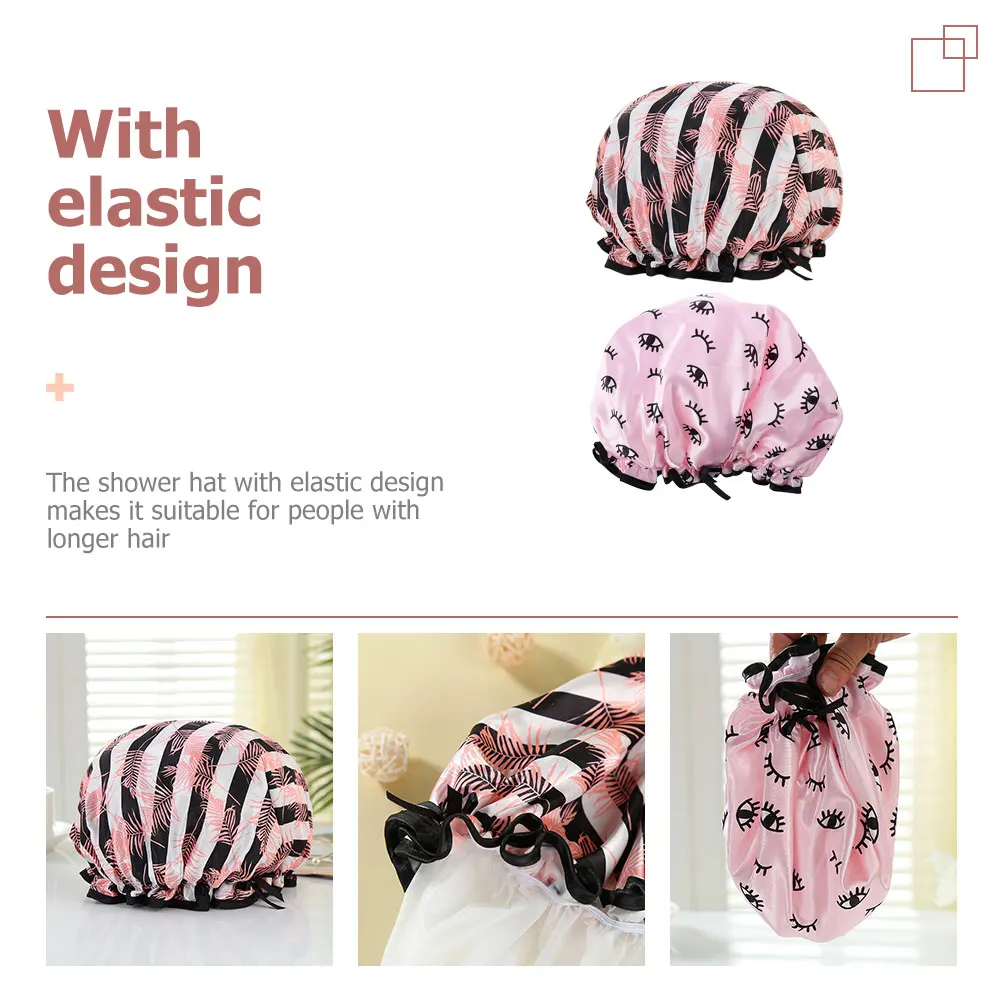 2pcs Waterproof Bath Caps Double Layer Shower Hat Elastic Big Size For Long Hair Curls Braids Face Wash Home Use
2pcs Waterproof Bath Caps Double Layer Shower Hat Elastic Big Size For Long Hair Curls Braids Face Wash Home Use