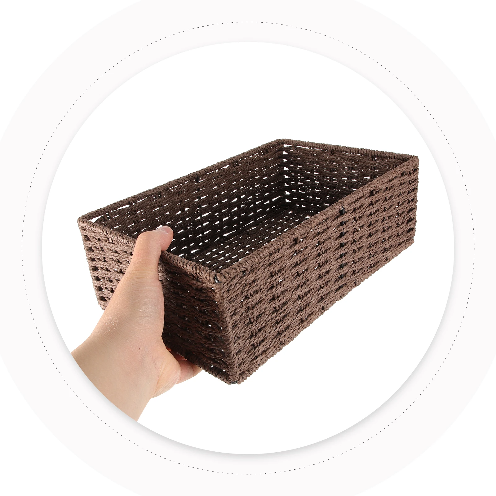 Stackable Woven Bins Paper Rope Basket Paper Rope Storage Basket Rectangle Crate ganizer Home Decor Box Braided Container
Stackable Woven Bins Paper Rope Basket Paper Rope Storage Basket Rectangle Crate ganizer Home Decor Box Braided Container