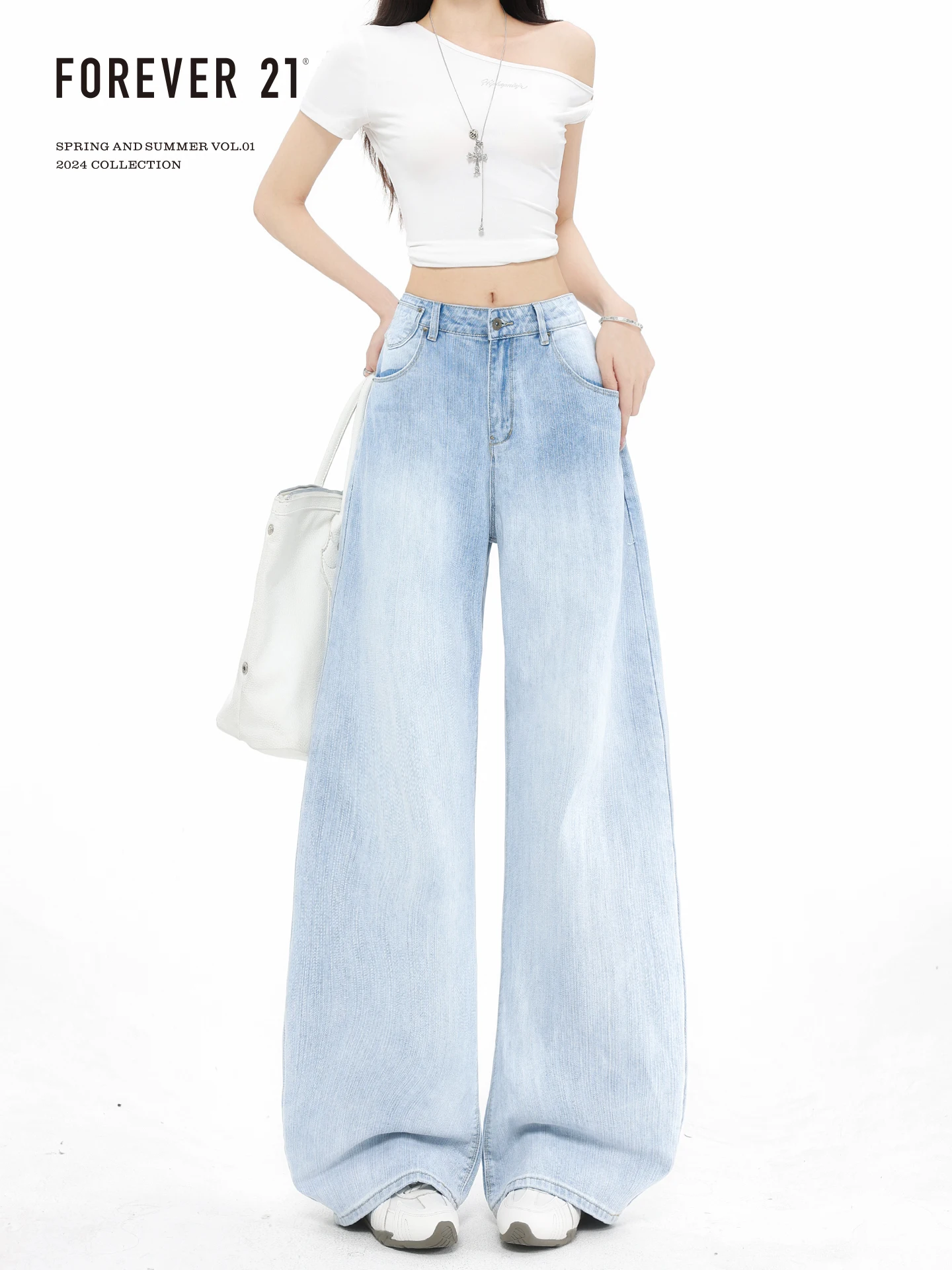 Forever 21 American Style High Waist Wide Leg Pants Women's Loose Fit Straight Cut Jeans Draping Sensation Pear Shape
Forever 21 American Style High Waist Wide Leg Pants Women's Loose Fit Straight Cut Jeans Draping Sensation Pear Shape