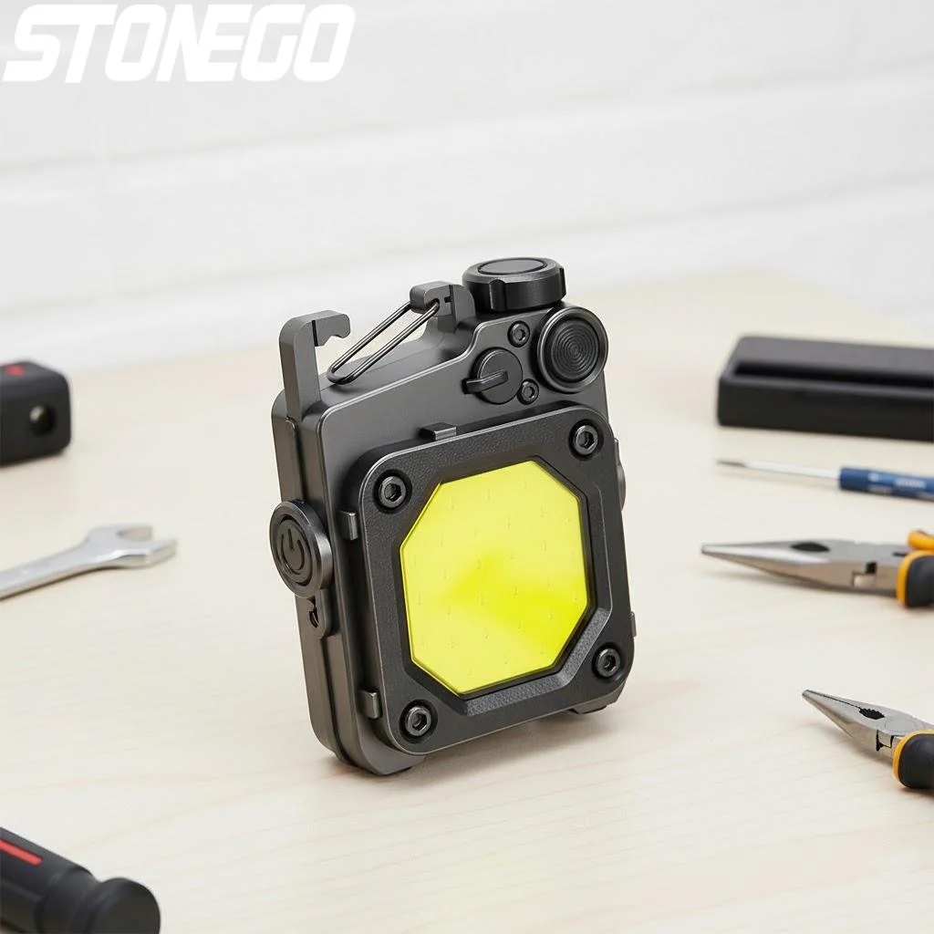 Mini Portable Rechargeable LED Flashlight Multi-Speed Magnetic Worklight USB Waterproof Ultra-Compact Keychain Light