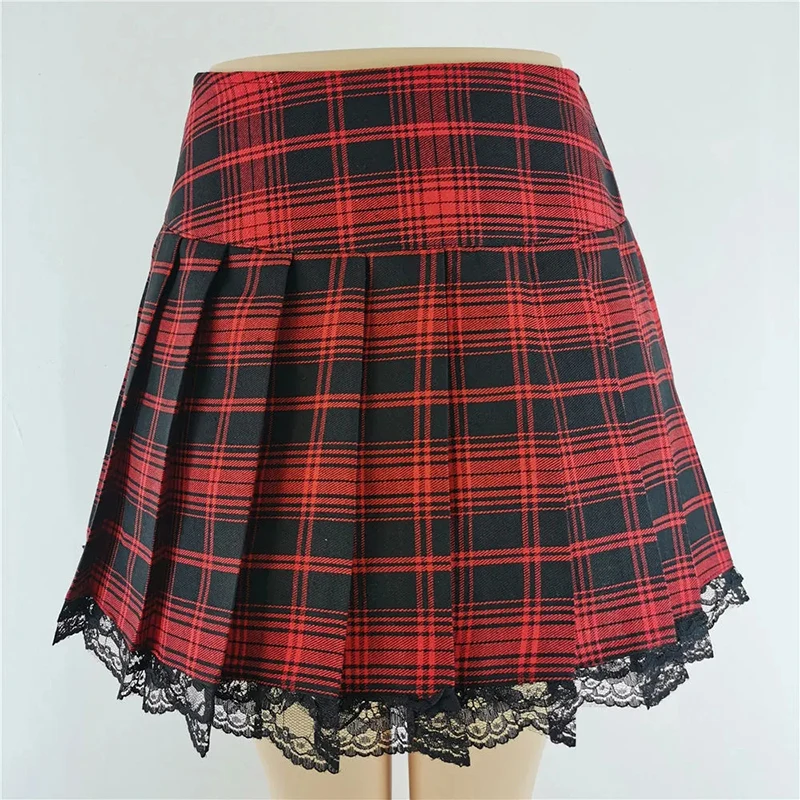 Japan Jk Lace Pleated Mini Skirt Plaid Vintage Classic Punk Preppy Skirt Simple Cosplay Patchwork Sweetheart Harajuku Skirt
Japan Jk Lace Pleated Mini Skirt Plaid Vintage Classic Punk Preppy Skirt Simple Cosplay Patchwork Sweetheart Harajuku Skirt