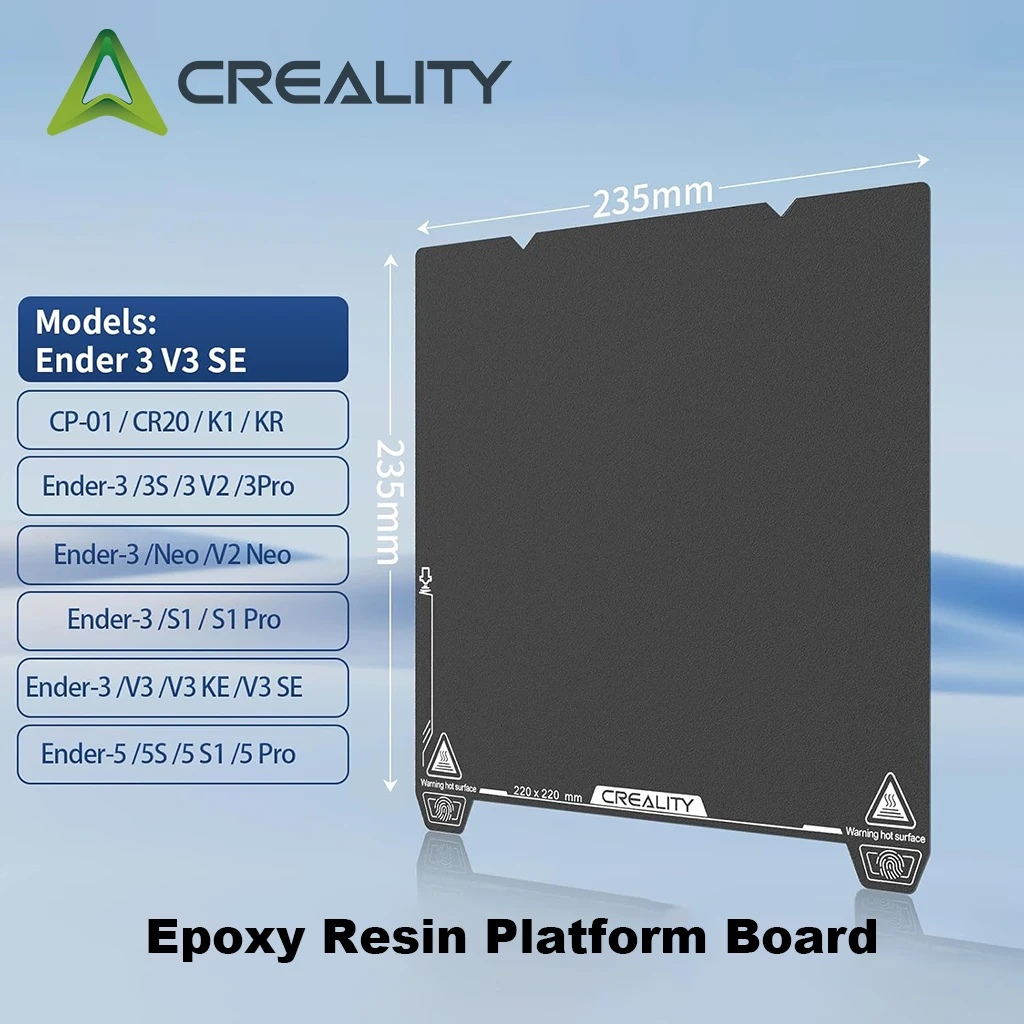Оригинальная объединительная пластина для ПК Creality 235x235 мм для 3D-принтера Ender-3 V3 SE/Ender-3 V3 KE/CR-10 SE/Ender-3 S1/ Pro/Ender-3 V2 Neo
Оригинальная объединительная пластина для ПК Creality 235x235 мм для 3D-принтера Ender-3 V3 SE/Ender-3 V3 KE/CR-10 SE/Ender-3 S1/ Pro/Ender-3 V2 Neo