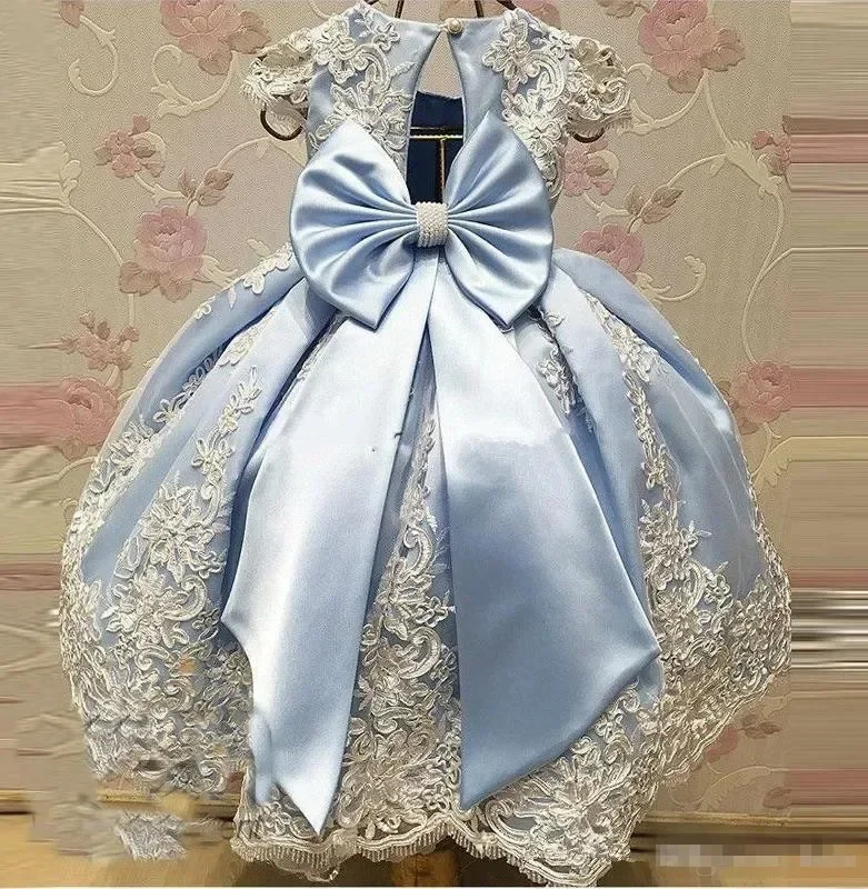 Blue Luxury Flower Girl Dresses for Wedding Lace Appliques Girl Kids Birthday Ball Gown First Holy Communion Gowns Customized
Blue Luxury Flower Girl Dresses for Wedding Lace Appliques Girl Kids Birthday Ball Gown First Holy Communion Gowns Customized