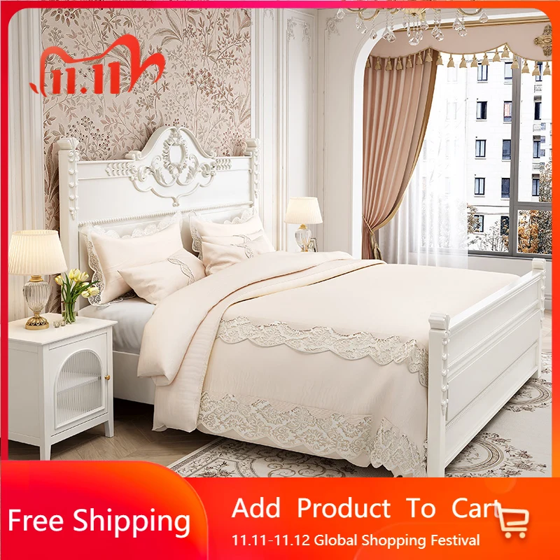 European Luxury Modern Double Bed Loft Luxury Wood Storage White Queen Bed Frames Girl Organizer Muebles Entrance Hall Furniture
European Luxury Modern Double Bed Loft Luxury Wood Storage White Queen Bed Frames Girl Organizer Muebles Entrance Hall Furniture