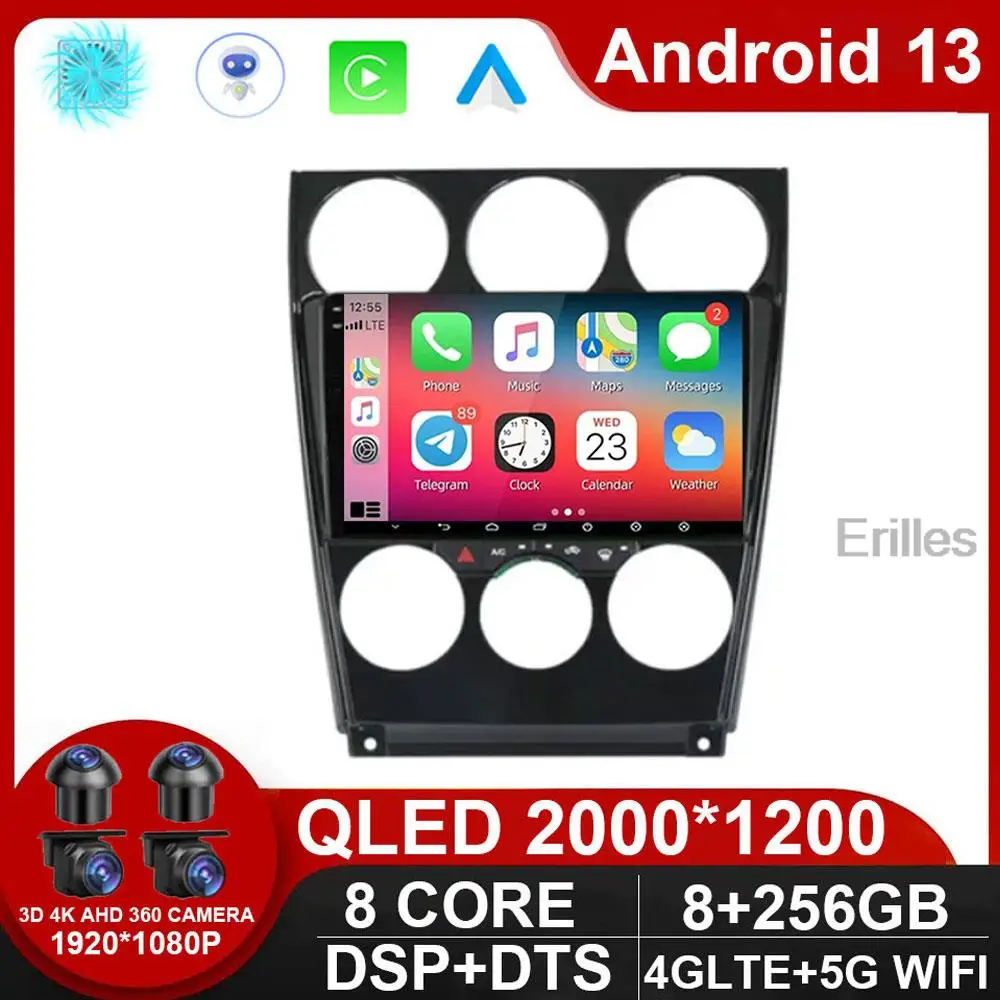 Android 13 Car Radio Multimedia Carplay For Mazda 6 2004 - 2015 4G Wifi Navi GPS DSP DVD 2DIN BT Autoradio Stereo
Android 13 Car Radio Multimedia Carplay For Mazda 6 2004 - 2015 4G Wifi Navi GPS DSP DVD 2DIN BT Autoradio Stereo
