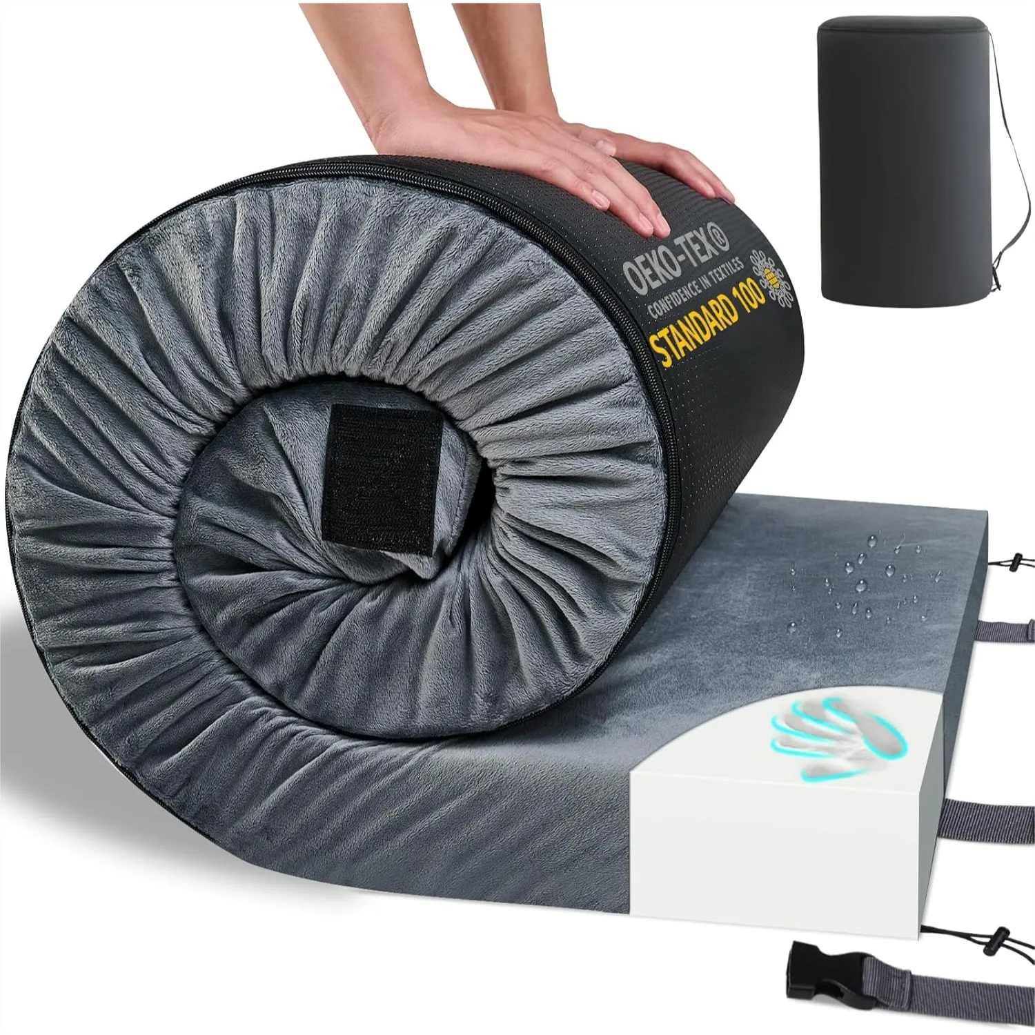Memory Foam Camping Mattress Pad with Portable Roll Up Design for Adults Sleeping Mat Cot
Memory Foam Camping Mattress Pad with Portable Roll Up Design for Adults Sleeping Mat Cot