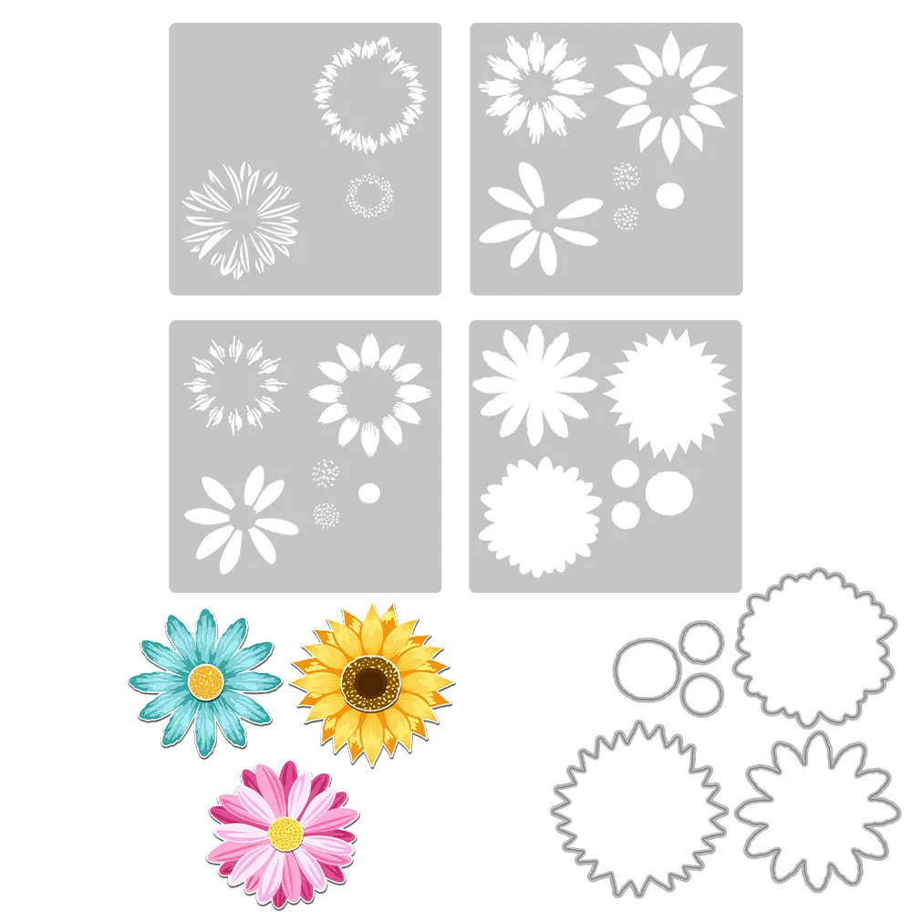 MangoCraft 4pcs Flowers Plastic Stencil Cutting Dies For Decor DIY Scrapbooking Supplies Embossing Dies Stencils For Paper Cards
MangoCraft 4pcs Flowers Plastic Stencil Cutting Dies For Decor DIY Scrapbooking Supplies Embossing Dies Stencils For Paper Cards