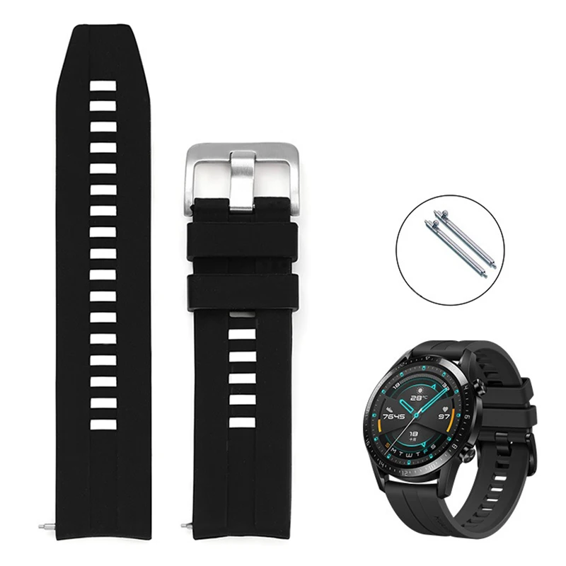 Silicone watch strap 20mm 22mm band universal smart watch accessories suitable For Huawei GT2/3/4 watch Bracelet UTHAI
Silicone watch strap 20mm 22mm band universal smart watch accessories suitable For Huawei GT2/3/4 watch Bracelet UTHAI