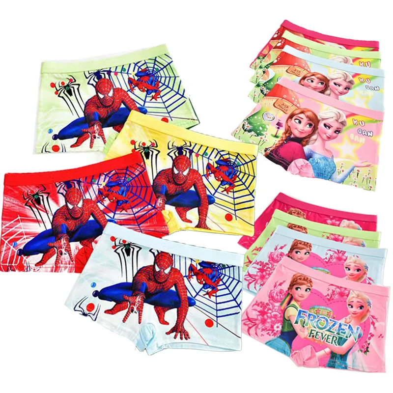 Spiderman Underpant Frozen Elsa Underwear Baby Cosplay 4Pcs Pants Boys Girls Cartoon Film Role Play Soft and Comfortable Bottoms
Spiderman Underpant Frozen Elsa Underwear Baby Cosplay 4Pcs Pants Boys Girls Cartoon Film Role Play Soft and Comfortable Bottoms