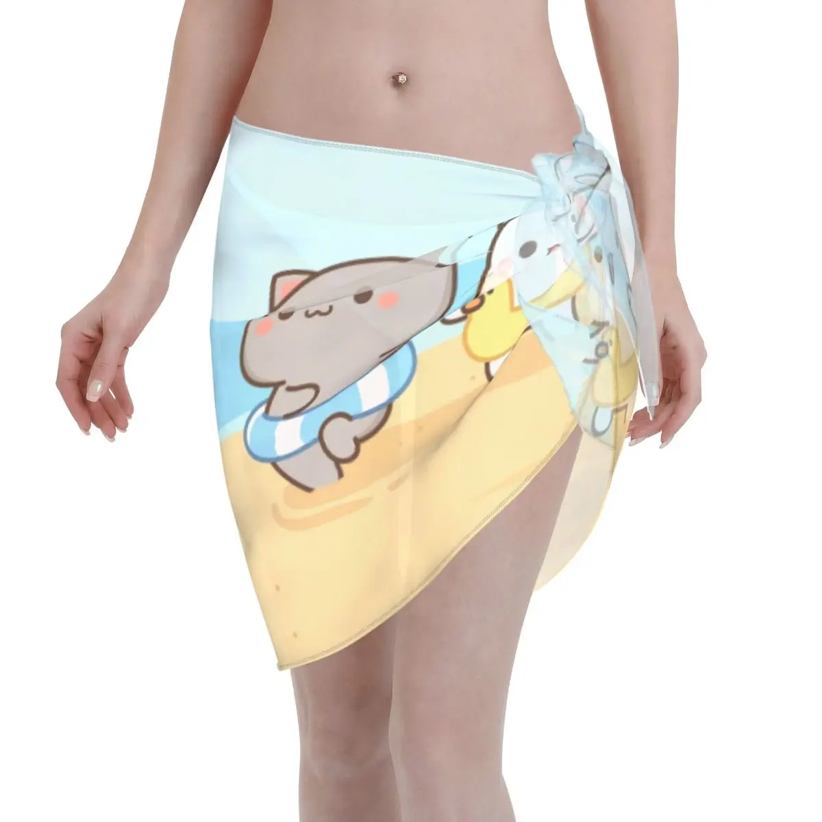 Custom Peach And Goma Beach Bikini Cover Up Wrap Cartoon Mochi Cat Beach Bikini Cover Up Короткая юбка Шифоновый шарф Cover Ups
Custom Peach And Goma Beach Bikini Cover Up Wrap Cartoon Mochi Cat Beach Bikini Cover Up Короткая юбка Шифоновый шарф Cover Ups