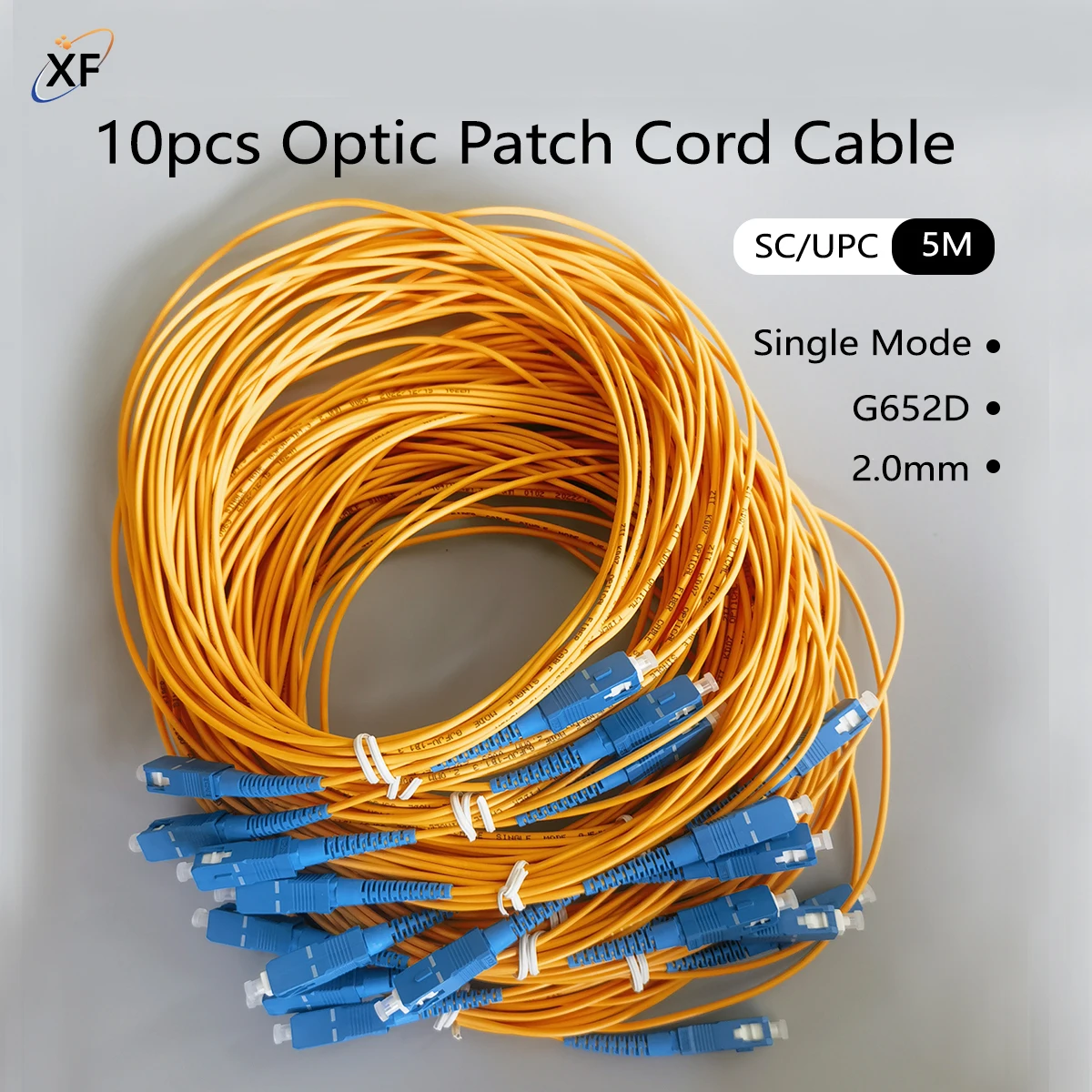 10pcs Fiber Optique 5M 2.0mm SC/UPC-SC/UPC G652D Single Mode Fiber Patch Cable FTTH Indoor Extension Cord High Quality Low Loss
10pcs Fiber Optique 5M 2.0mm SC/UPC-SC/UPC G652D Single Mode Fiber Patch Cable FTTH Indoor Extension Cord High Quality Low Loss