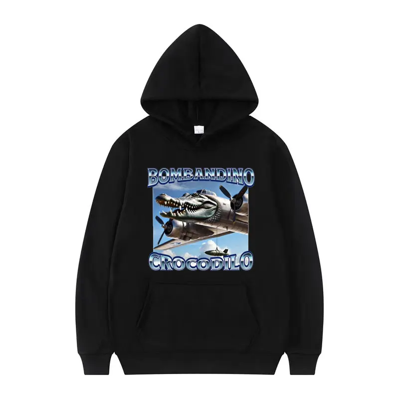 Bombardiro Crocodilo Crocodile Plane Bomber Funny Meme Loose Hoodies Men Women Streetwear Casual Long Sleeve Comfort Sweatshirts
Bombardiro Crocodilo Crocodile Plane Bomber Funny Meme Loose Hoodies Men Women Streetwear Casual Long Sleeve Comfort Sweatshirts