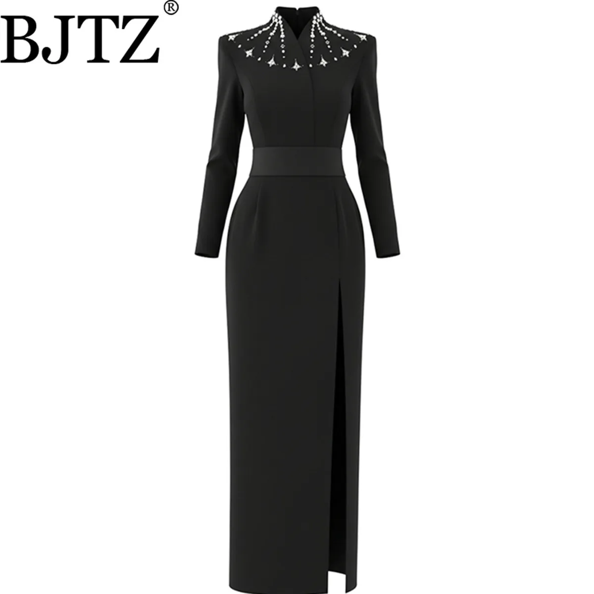 BJTZ 2025 New Autumn Black Rhinestone Bodycon Long Dress Elegant Sexy Slim Fit Comfort Premium Quality Casual Luxe
BJTZ 2025 New Autumn Black Rhinestone Bodycon Long Dress Elegant Sexy Slim Fit Comfort Premium Quality Casual Luxe