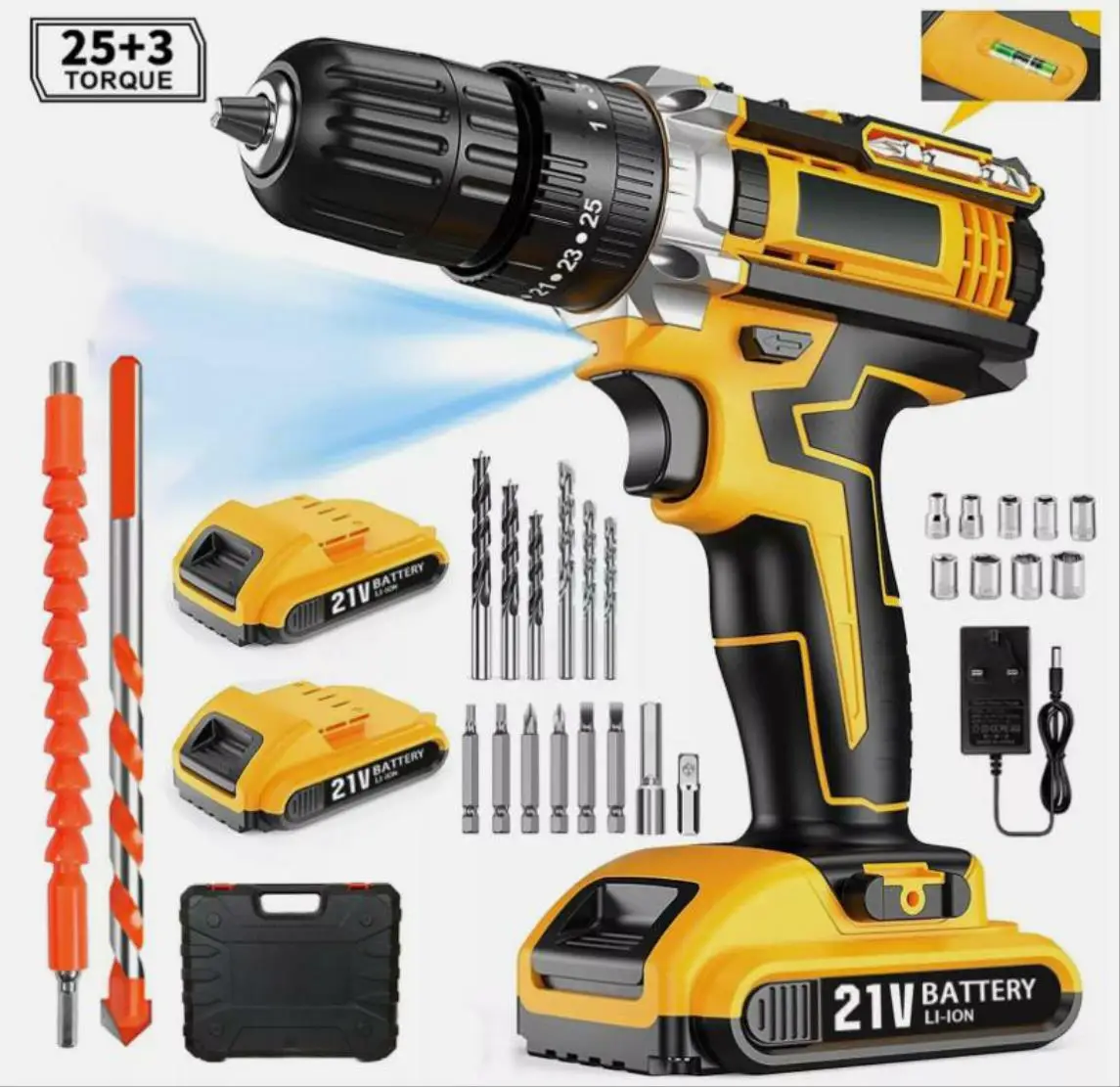21V Cordless Drill Combi Driver 2 Battery High Power Electric Screwdriver Set UK
21V Cordless Drill Combi Driver 2 Battery High Power Electric Screwdriver Set UK