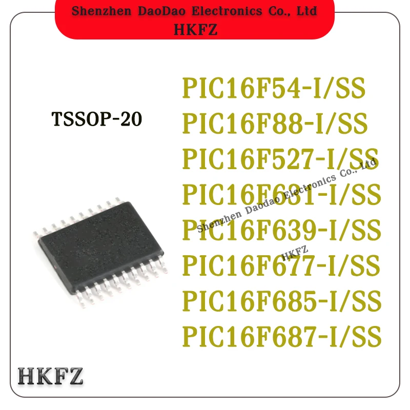 Quality Brand New PIC16F54-I/SS PIC16F88 PIC16F527 PIC16F631 PIC16F639 PIC16F677 PIC16F685 PIC16F687 IC Chip 20-SSOP
Quality Brand New PIC16F54-I/SS PIC16F88 PIC16F527 PIC16F631 PIC16F639 PIC16F677 PIC16F685 PIC16F687 IC Chip 20-SSOP