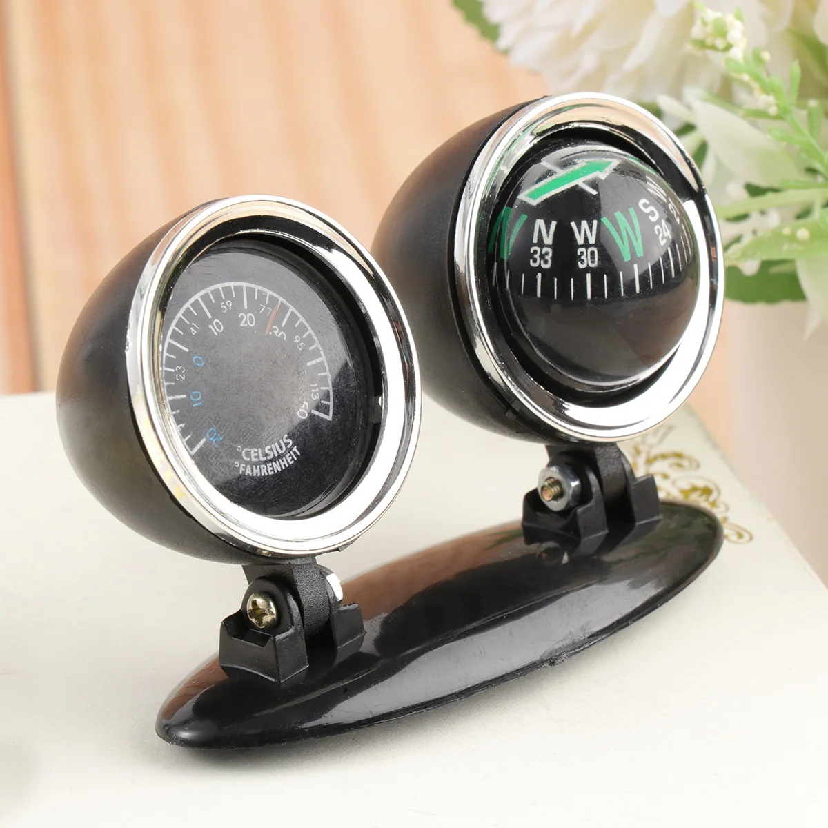 2 In 1 Car Compass Thermometer Guide Ball Direction Dashboard Ornament High Accuracy Auto Accessory For Vehicle Navigation
2 In 1 Car Compass Thermometer Guide Ball Direction Dashboard Ornament High Accuracy Auto Accessory For Vehicle Navigation