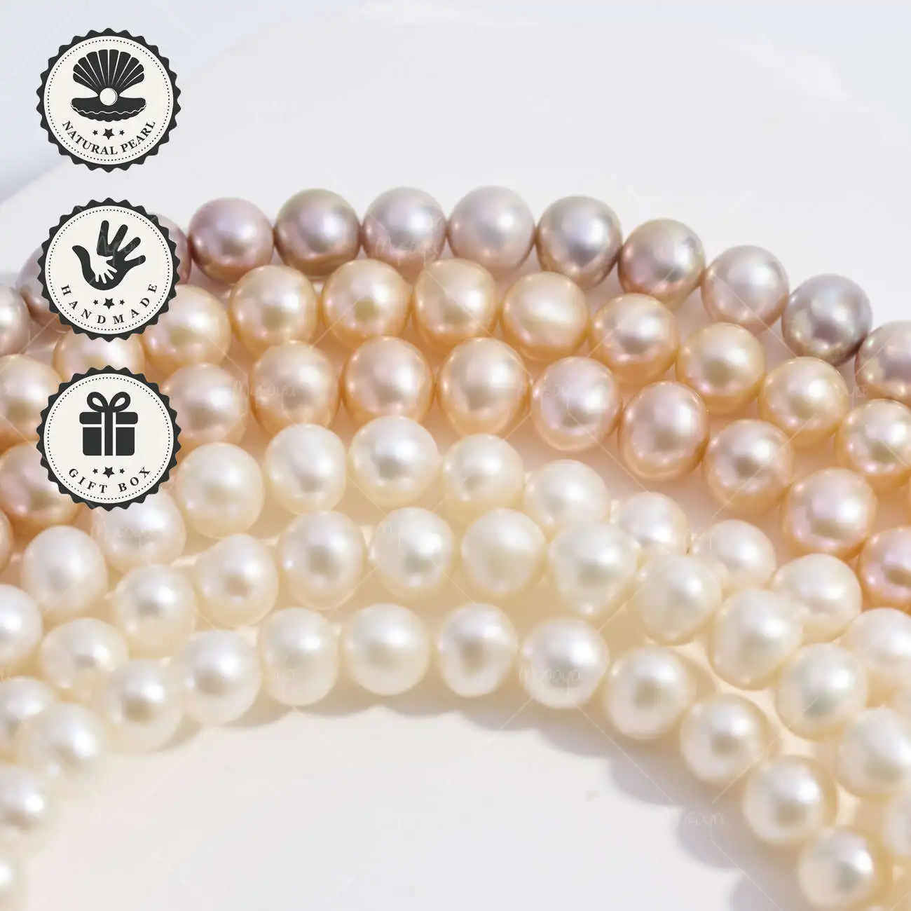 MYSOYA Natural White, Pink & Purple Freshwater Pearl Necklace, 5-6mm Pearls with Silver Lobster Clasp, Gift Box, Birthday Gift
MYSOYA Natural White, Pink & Purple Freshwater Pearl Necklace, 5-6mm Pearls with Silver Lobster Clasp, Gift Box, Birthday Gift