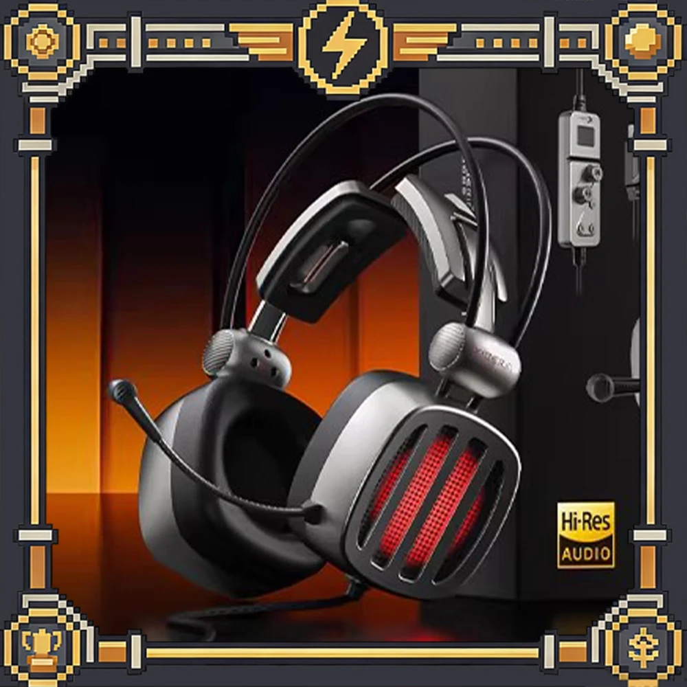 XIBERIA S21MAX Headphones Hi-Res Gold Standard Authentication CM6646X1 Chip Gaming Earphone 7.1 Surround Sound PC Gamer
XIBERIA S21MAX Headphones Hi-Res Gold Standard Authentication CM6646X1 Chip Gaming Earphone 7.1 Surround Sound PC Gamer