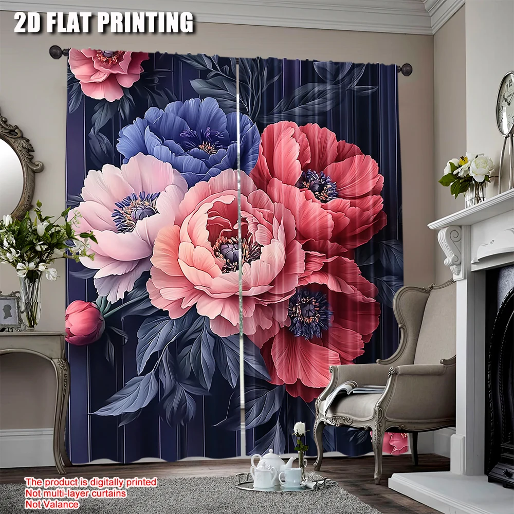 2pc, Window Curtains multicolored flower Machine Washable Polyester,Without Electricity Festive Holiday Applies to Holiday
2pc, Window Curtains multicolored flower Machine Washable Polyester,Without Electricity Festive Holiday Applies to Holiday