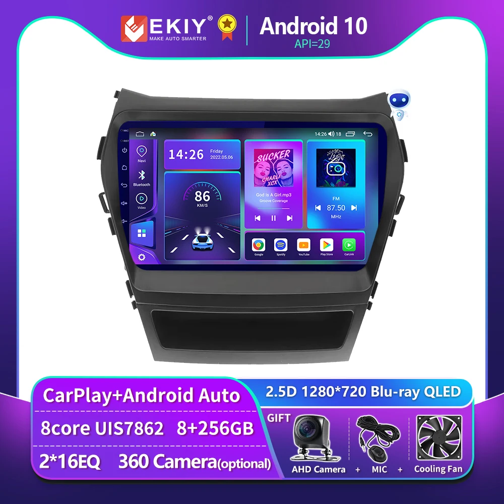EKIY T900 Android 10 Car Radio Multimedia Player For Hyundai IX45 Santa Fe 2013-2017 Stereo 2 Din All In One Navigation GPS Unit
EKIY T900 Android 10 Car Radio Multimedia Player For Hyundai IX45 Santa Fe 2013-2017 Stereo 2 Din All In One Navigation GPS Unit