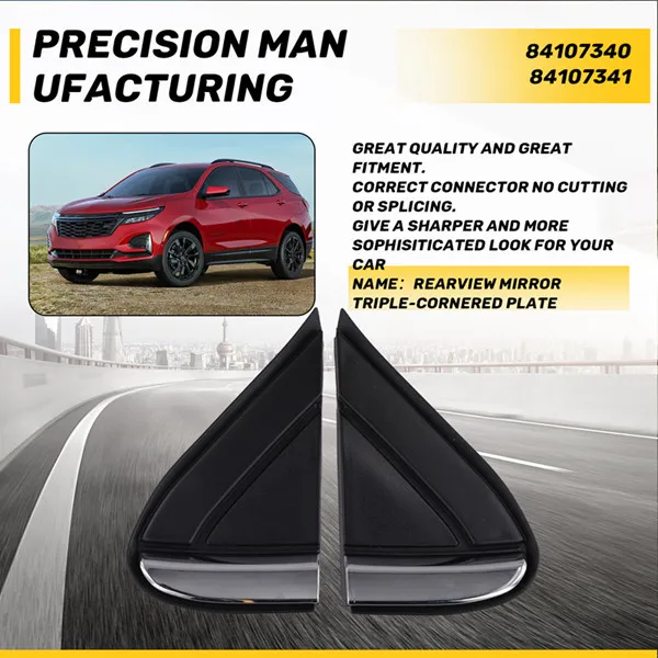 1Pair Side Fender Trim Molding For Chevrolet Equinox 2018-2023 84107340 84107341 Rearview Mirror Triangle Plate Trim 8410-7340
1Pair Side Fender Trim Molding For Chevrolet Equinox 2018-2023 84107340 84107341 Rearview Mirror Triangle Plate Trim 8410-7340