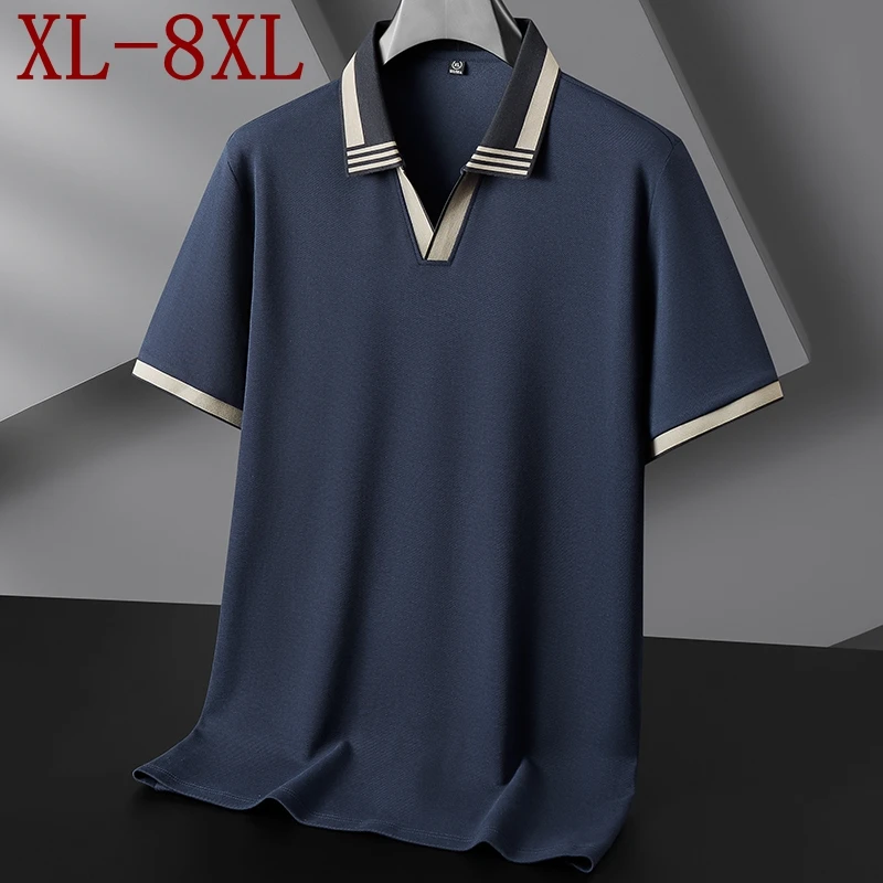 Мужская футболка-поло из высококачественного хлопка, размеры 8XL, 7XL, 6XL, новинка лета 2026, роскошный дизайн, короткий рукав, с отложным воротником.
Мужская футболка-поло из высококачественного хлопка, размеры 8XL, 7XL, 6XL, новинка лета 2026, роскошный дизайн, короткий рукав, с отложным воротником.