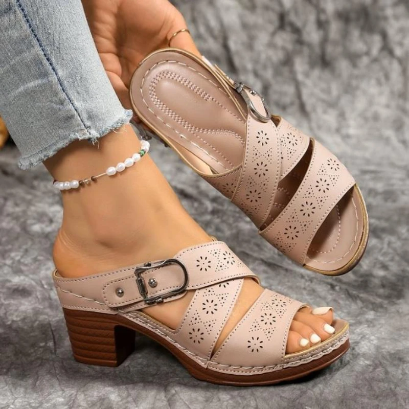 Summer New Sandals for Women Plus Size 43 Fashionable Comfortable Slip on Outdoor Casual High Heel Slippers Sandalias De Mujer
Summer New Sandals for Women Plus Size 43 Fashionable Comfortable Slip on Outdoor Casual High Heel Slippers Sandalias De Mujer