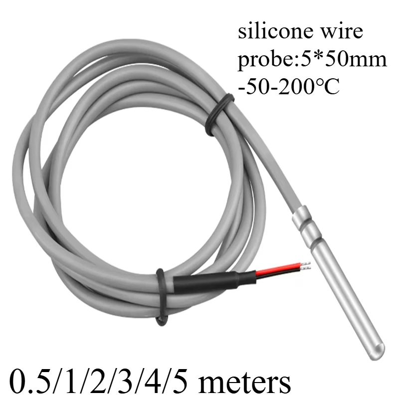 NTC thermistor temperature sensor, temperature control probe fish tank solar air energy water tank silicone wire
NTC thermistor temperature sensor, temperature control probe fish tank solar air energy water tank silicone wire